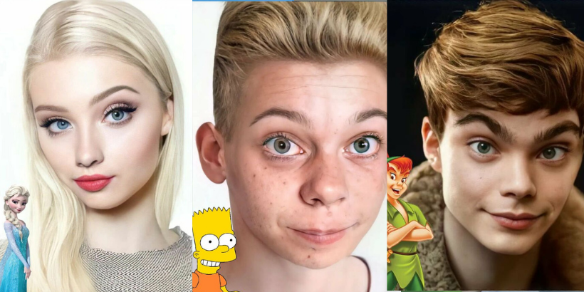 Najsławniejsze postacie z bajek w prawdziwym życiu. Tak wyglądaliby Elsa, Simpsonowie i inni